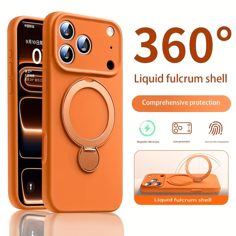 Liquid Silicone Magnetic Phone Case - Магнитный чехол-подставка 360° из жидкого силикона