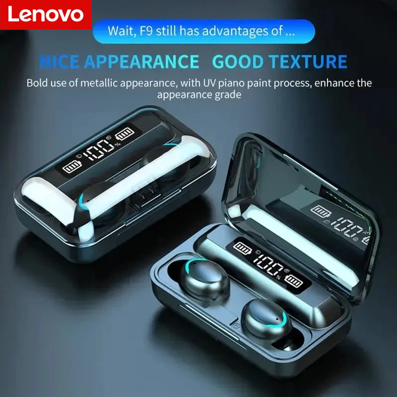 Earphones - Беспроводные Bluetooth-наушники Lenovo F9 — с