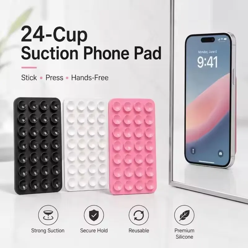 Phone Cases - Силиконовый настенный держатель на присоске: креативный,