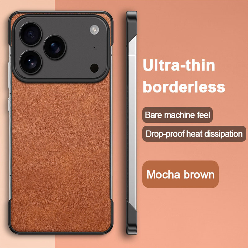 Ultra Thin Frameless Phone Cover - Классический кожаный ультратонкий безрамный чехол для