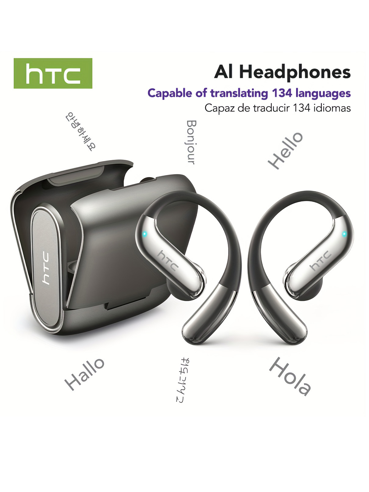 Earphones - Bluetooth-наушники с открытыми ушами HTC, 30-часовое