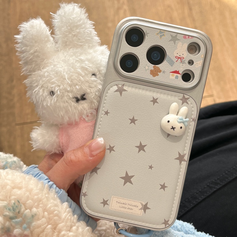 Cute Cartoon Wrist Strap Silicone Case - Роскошный мультяшный 3D-чехол для телефона с