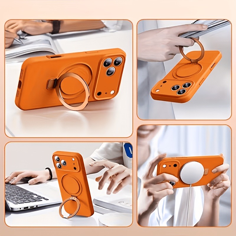 Магнитный чехол-подставка 360° – обзор и цена Liquid Silicone Magnetic Phone Case
