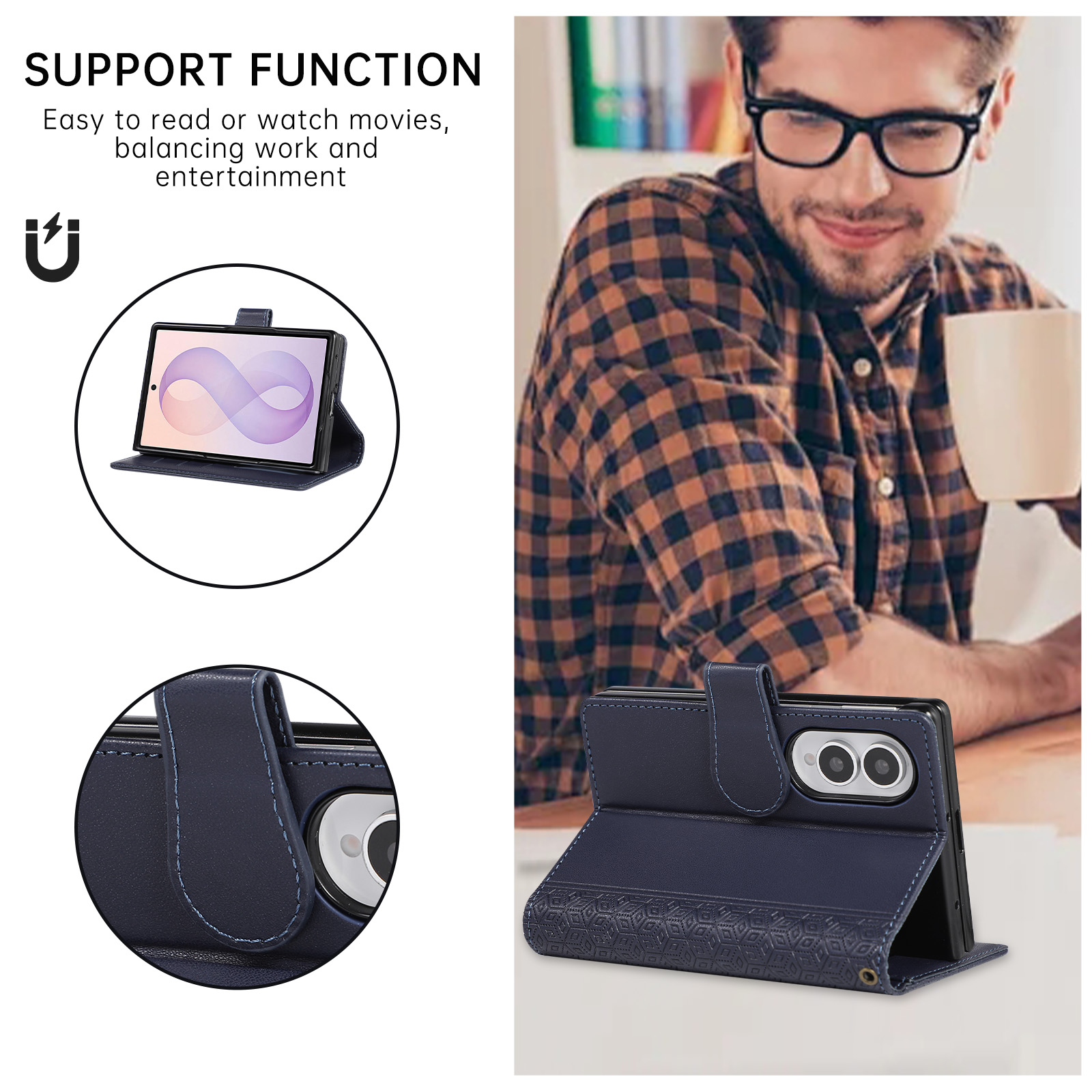 Элегантный кожаный чехол-кошел – обзор и цена Leather Wallet Card Holder Phone Cover