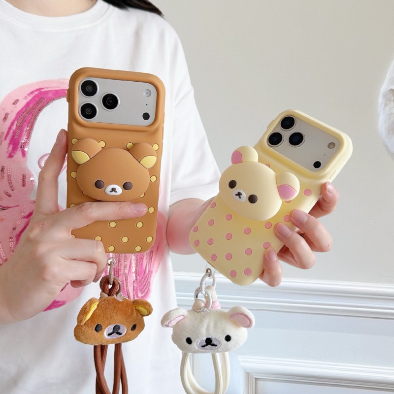3D-чехол для телефона с изобра – обзор и цена Cute Cartoon Wrist Strap Silicone Case