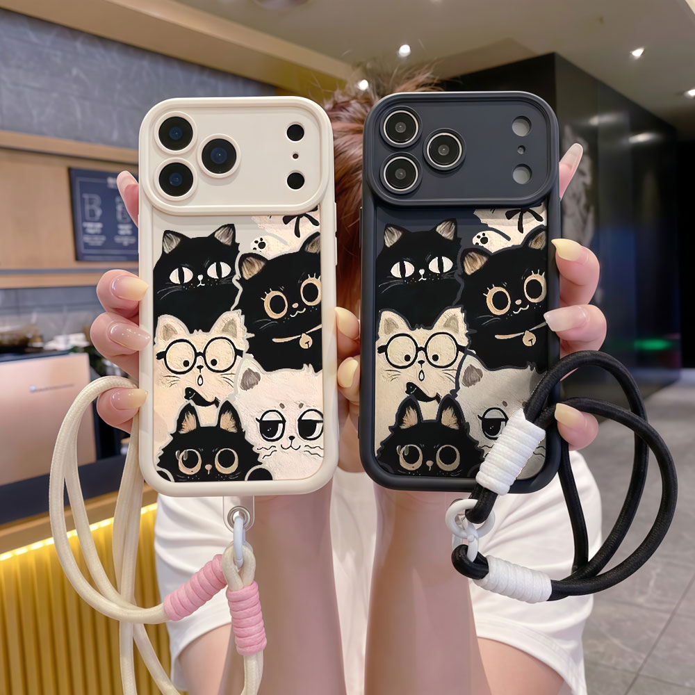 Противоударный чехол для телеф – обзор и цена Cute Cartoon Wrist Strap Silicone Case