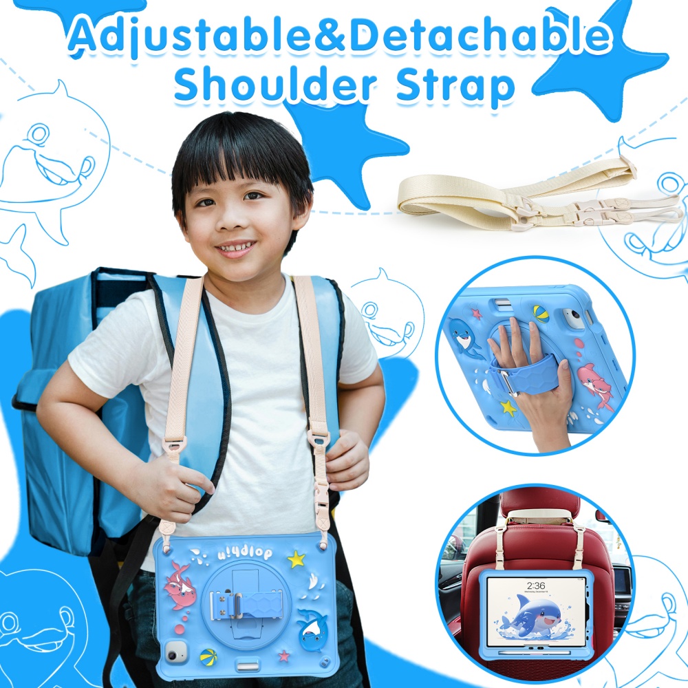 Детский милый чехол для iPad M – обзор и цена Cute Cartoon Wrist Strap Silicone Case