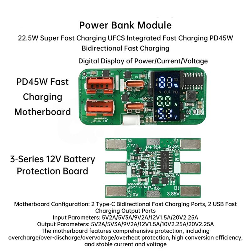 Зарядный модуль ABKN-DIY PD45W – обзор и цена Power Banks