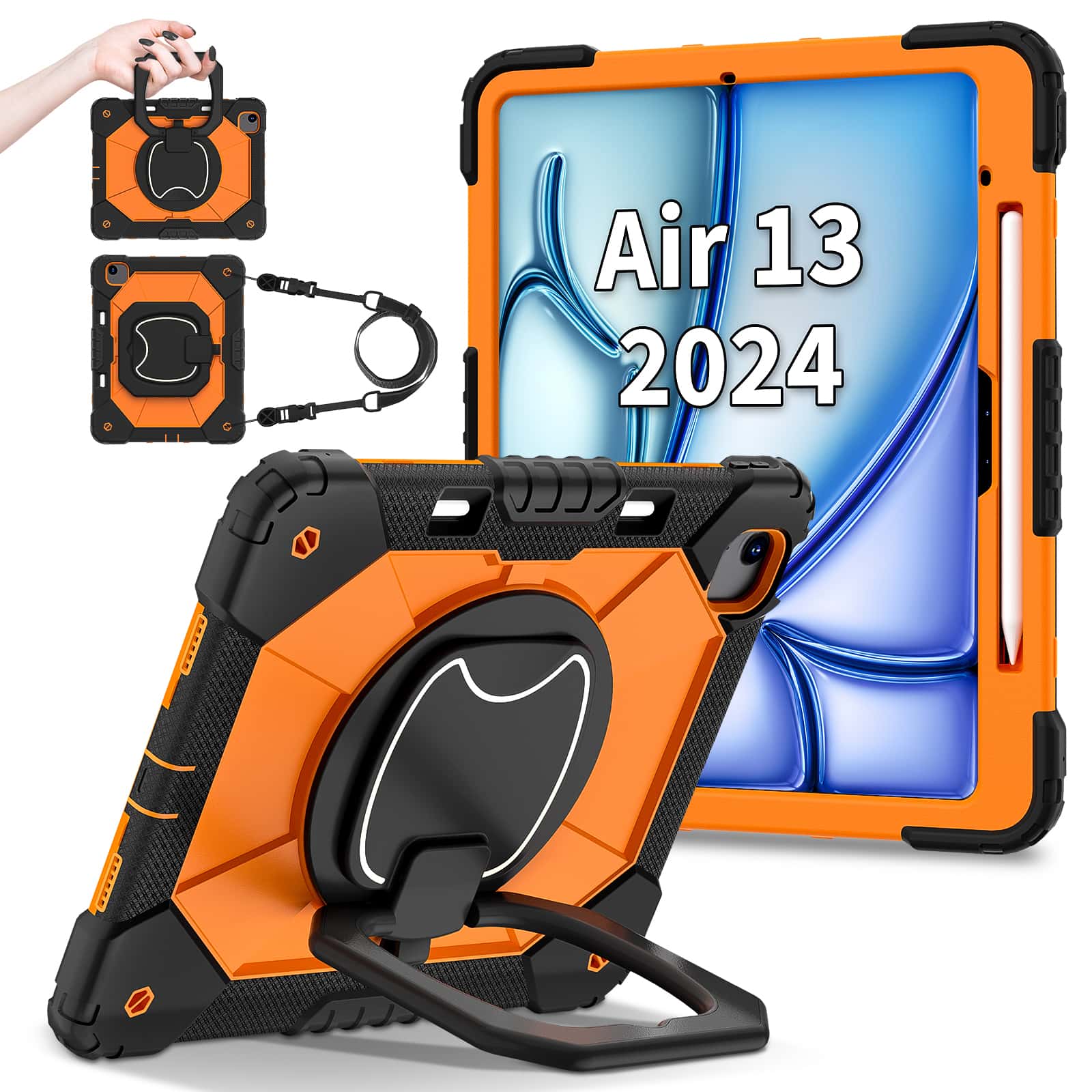 Чехол для iPad Pro 13 M5, Air  – обзор и цена Heavy Duty 360 Full Body Protective Case