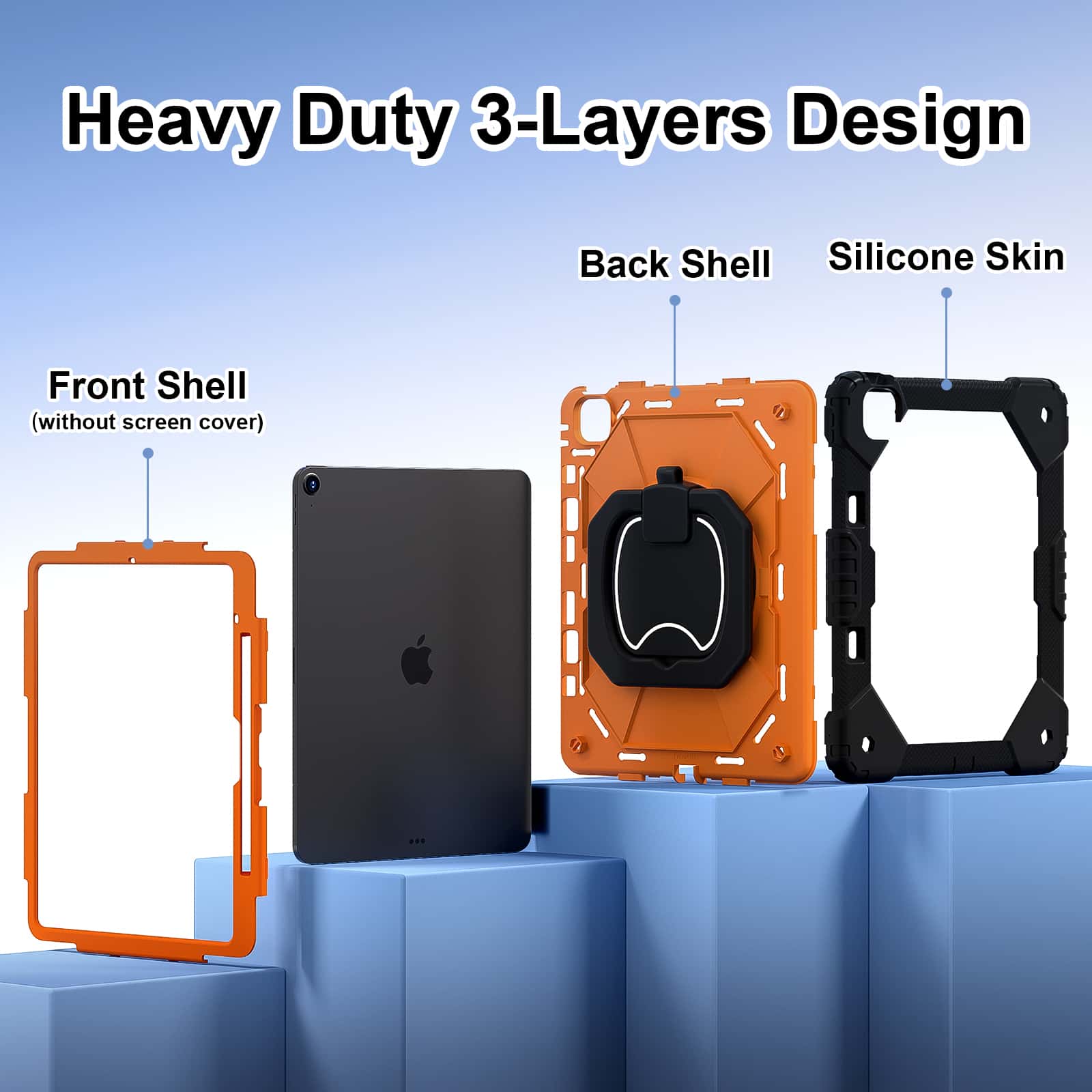 Чехол для iPad Pro 13 M5, Air  – обзор и цена Heavy Duty 360 Full Body Protective Case