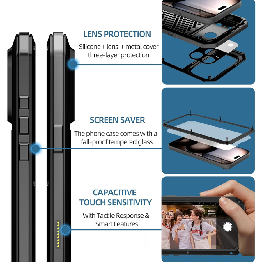 Прочный металлический защитный – обзор и цена Heavy Duty 360 Full Body Protective Case
